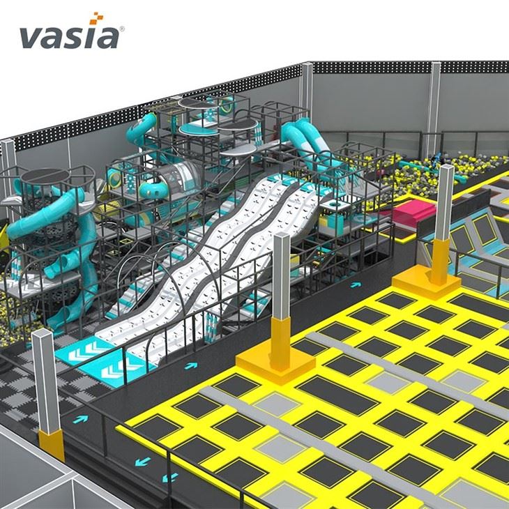 Vasia Colorful Big Trampoline With Soft Play Area